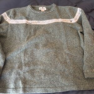 Woolrich Green Sweater with White Accents